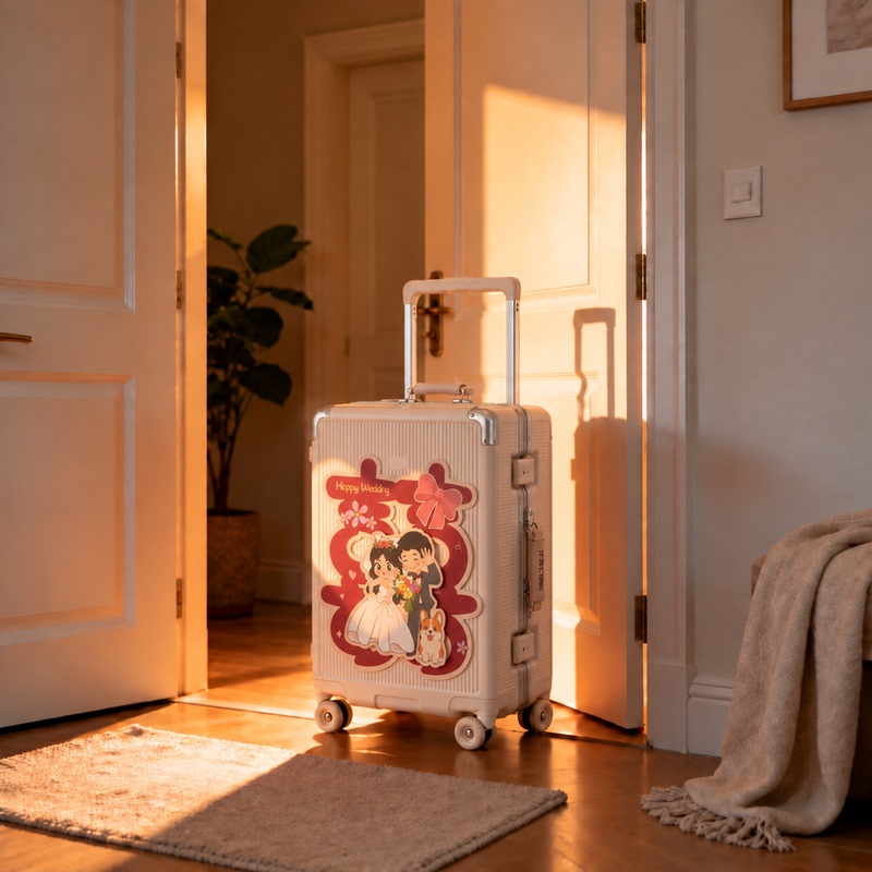 Paul Suitcase Wedding Dowry Red Women's 2026 New Model Travel Trolley Password Lock Leather Suitcase 24inch 20inch