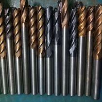 Second-hand solid alloy tungsten steel end mill 4-edge coating superhard processing quenching material Stainless steel Special die steel