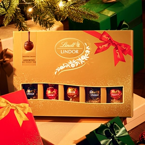 Lindt Soft Heart Chocolate - подарочная коробка из 14 пакетов 168 г, импортированная из Швейцарии