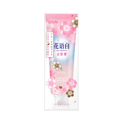 LION/狮王 Зубная паста Flower Language White Yoshino Sakura отбеливающая 90г