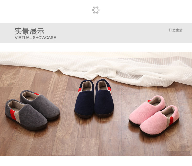 Dép đi trong nhà dành cho nam giới bãi nữ mùa đông dép nhà cotton kéo trọn gói với không trượt giày trong nhà bông dép chăm sóc tại nhà nặng có đáy - Trang chủ dép lê đi trong nhà