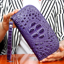 2018 New Thai Avocado Leather Lady Wallet Fashion Handbags Long ZIP HAND BAG GENUINE LEATHER GIRL BAG