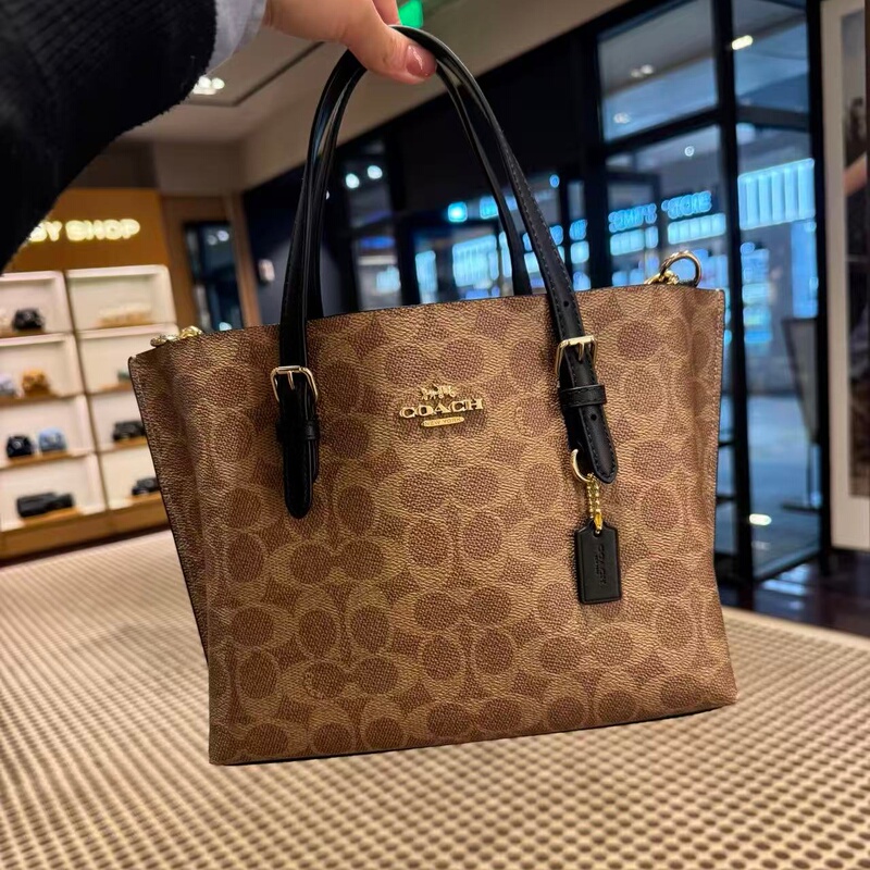 Directly Shipped from the Usa: Coach Mollie25 Monogram Tote Bag, Medium-Sized Shopping Bag, Handbag, Shoulder Bag, Crossbody Bag