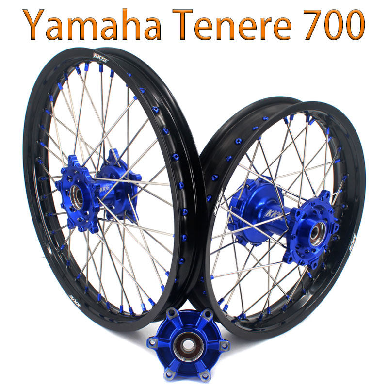 Подходит для мотоцикла YAMAHA Tenere700YMT00, модифицированного передним 21 задним 18 колесами для бездорожья, колесная пара в сборе Изображение 1