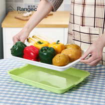 Versatile double layer drain pan plastic rectangular shelve Creative Kitchen Trays Tea Tray Home Fruit Tray