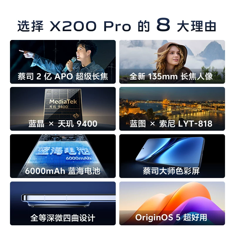 vivo Мобильный телефон, x200, официальный флагманский магазин, 120Гц, быстрая зарядка 90W