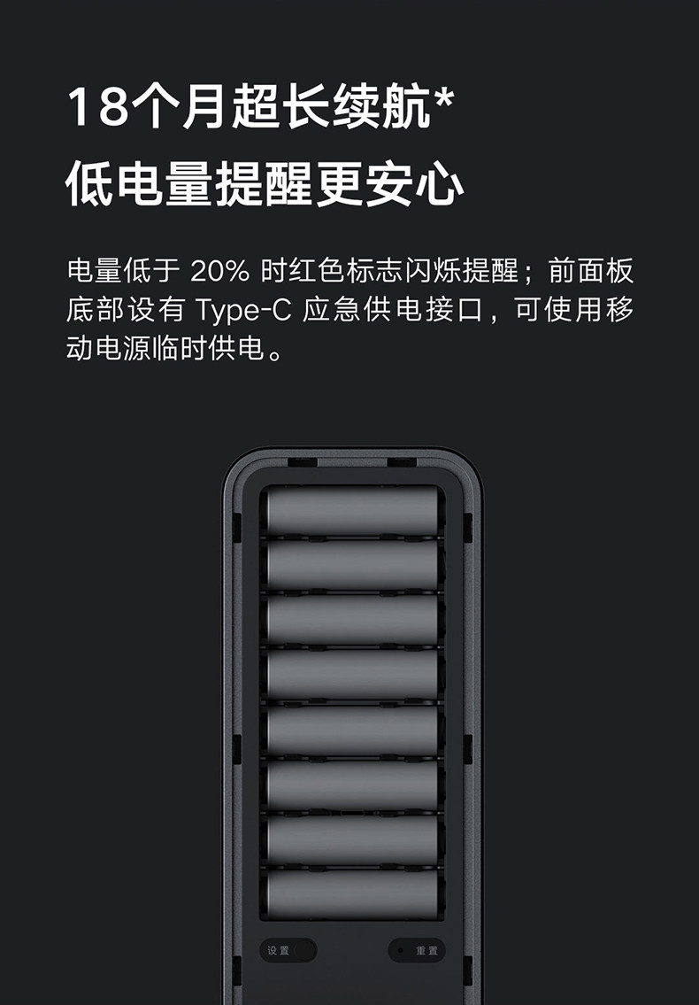 Умный дом 小米指纹锁智能门锁e青春版家用防盗门霸王锁碳素黑nfc开锁电子锁推拉式全自动带摄像头门铃米家pro密码锁1s 3506680