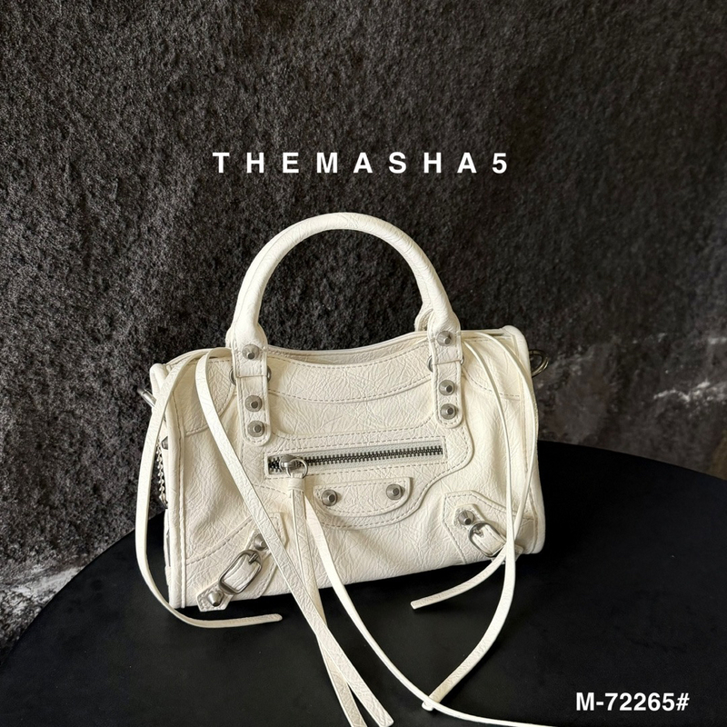 Masha's New 72265 Motorcycle Bag Is a Fashionable and Versatile Handbag for Women, Can Be Worn as a Shoulder Bag or Crossbody Bag