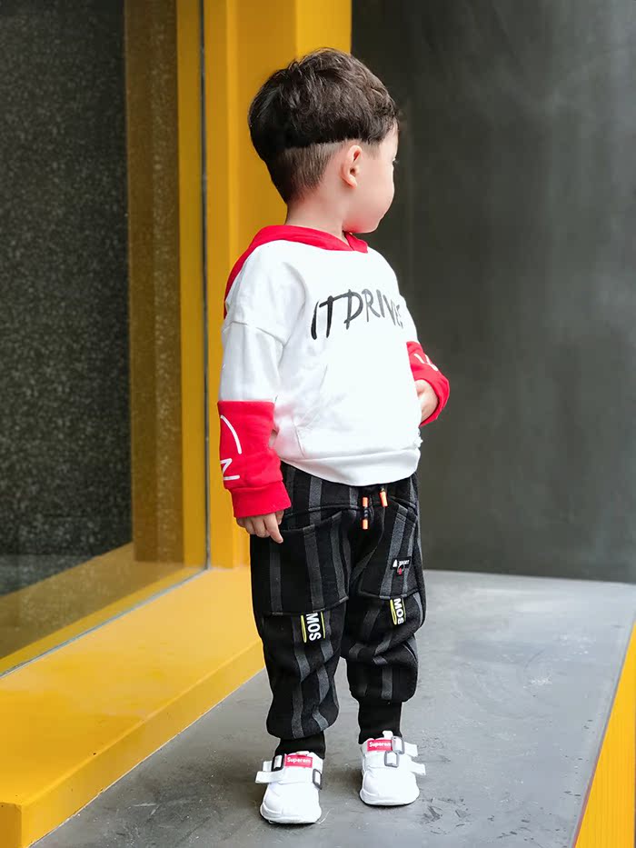 Em bé cộng với quần nhung mùa thu và quần mùa đông quần dày Quần bé trai ấm bên ngoài mặc trẻ em 1 2-3 tuổi trẻ em mặc quần thô cho bé