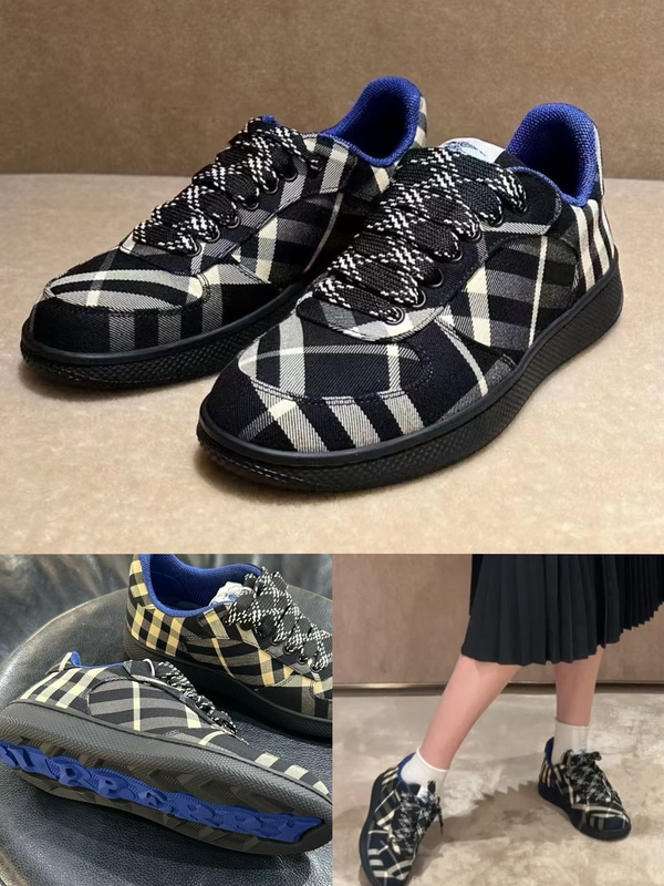 Xiaoyu Spain Genuine Purchase Burberry/Burberry Women's Classic Plaid Sneakers Casual Shoes