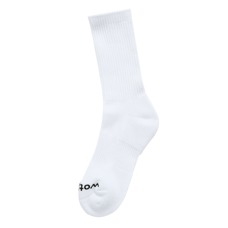 Wothot Dailystride Solid Color Towel Bottom Long Socks Daily Sports Training Cotton Socks