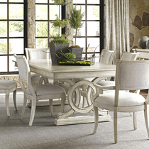 French country antique oak table combination American simple large apartment 8-10 Office conference table multi-person dining table