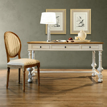 American country antique solid wood old desk desk computer desk European simple small apartment oak writing desk