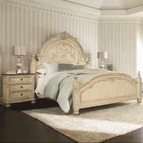 French country solid wood antique carved bed Neoclassical modern 1 8*Wedding bed American double bed Princess bed