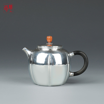 Fine workshop silver pot sterling silver pot Japanese silver pot sterling silver 9999 kettle sterling silver teapot petal whiskers