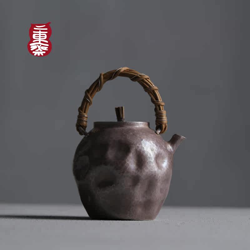 One East Fasting Silver Pot Pure Silver 9999 Bubble Teapot Pure Handmade Tea Road Home Little Teapot Kung Fu Teapot