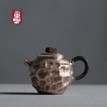Yidongzhai silver pot sterling silver 9999 kettle pure handmade tea ceremony tea set home kung fu tea cooker teapot