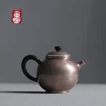 Yidongzhai silver pot sterling silver 9999 kettle Yunnan handmade tea ceremony tea set home kung fu teapot