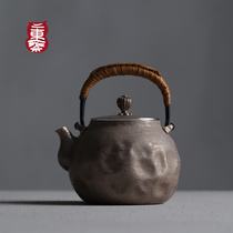 Yidongzhai silver pot 9999 sterling silver home bubble teapot handmade Japanese small teapot Japanese kung fu tea set