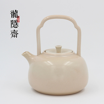 Long Yinzhai white clay pottery kettle soda glaze pottery pot electric pottery stove cooking teapot ceramic side pot boiling kettle kettle