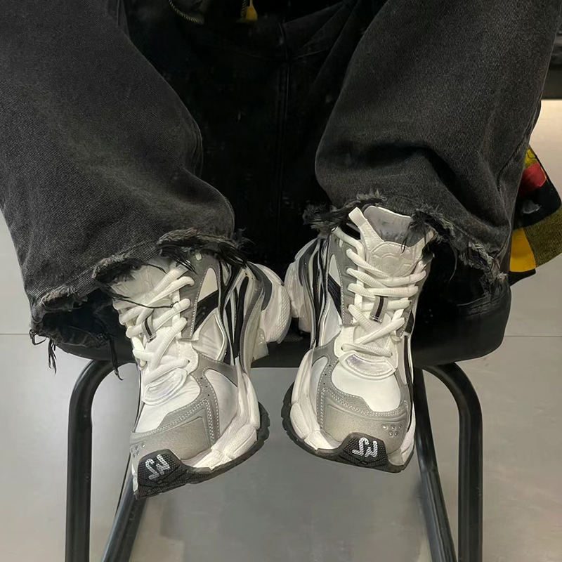 Same Style as the Store / so Easy to Match / Black and White Panda Color Scheme / Slightly Distressed Couple Style Thick-Soled Dad Shoes Same Style as the Store / so Easy to Match / Black and White Panda Color Scheme / Slightly Distressed Couple Style Thick-Soled Dad Shoes