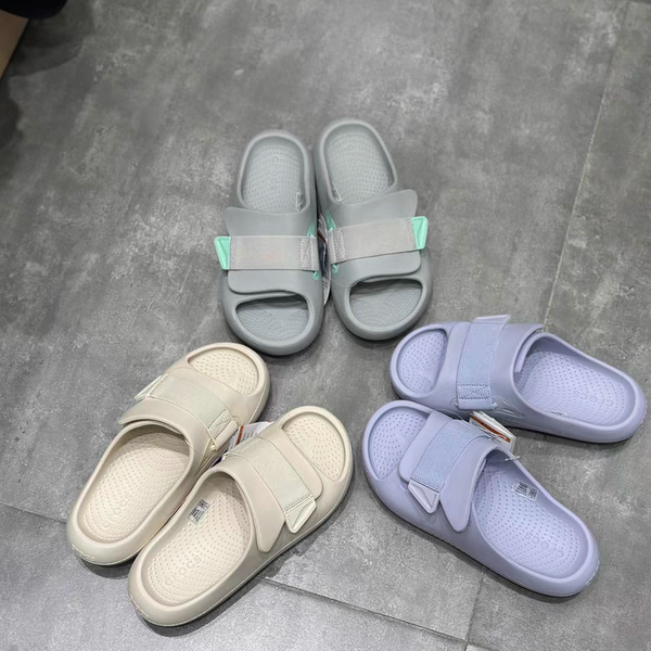 Crocs in Stock, Flying Bread Sandals, Phantom Gray, Purple Moon Color, Cement Gray 209413, with Velcro