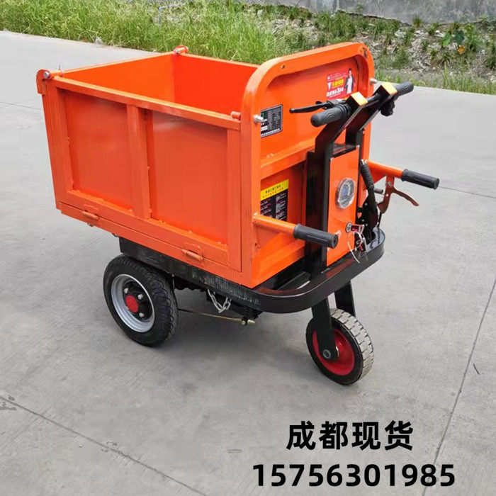 Construction site electric hand-pushed ash bucket electric tricycle pulls bricks, pulls mortar, feeds dump trucks, farms pulls manure trucks