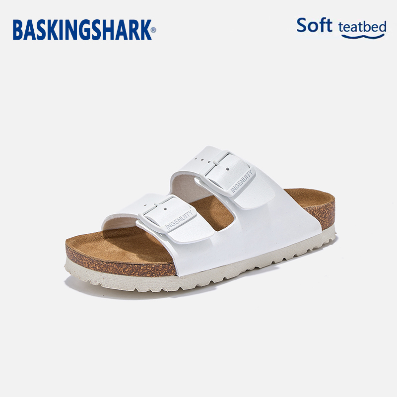 Backinstock Clearance Sale~ Genuine Leather Birkenstock Slippers, Summer Single-Strap Outdoor Cork Slippers