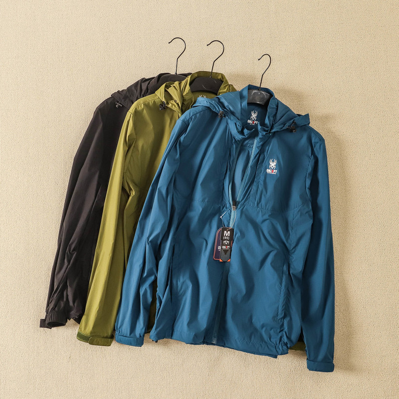 Foreign Trade Korean Original Men's Multi-Pocket Outdoor Windproof Jacket Spider Thin Style Windbreaker Jacket with Detachable Hood