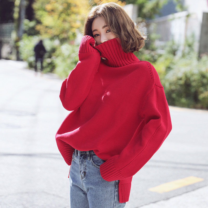 韩都衣舍 18年秋季款 宽松套头高领 女式毛衣针织衫 天猫优惠券折后￥138包邮（￥168-30）多色