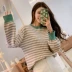 Cửa hàng quần áo Handu xuân 2020 Phụ nữ mới phiên bản Hàn Quốc áo len kẻ sọc lỏng lẻo áo len GS10098 Ying - Áo len cổ chữ V Áo len cổ chữ V