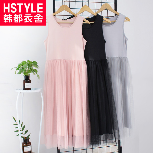 韩都衣舍 18年新款 韩版无袖A字连衣裙 天猫优惠券折后￥48包邮（￥68-20）3色可选