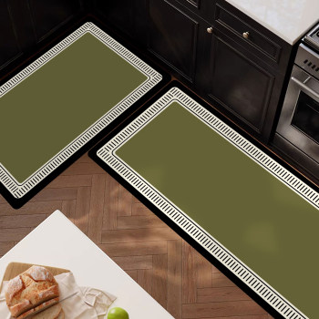 Solid color kitchen floor mats are non-slip and stain-resistant and can be cut