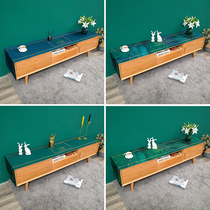 Living room dustproof TV cabinet cover cloth thickened cotton and linen waterproof rectangular table cloth supports custom table flag shoe cabinet cover cloth