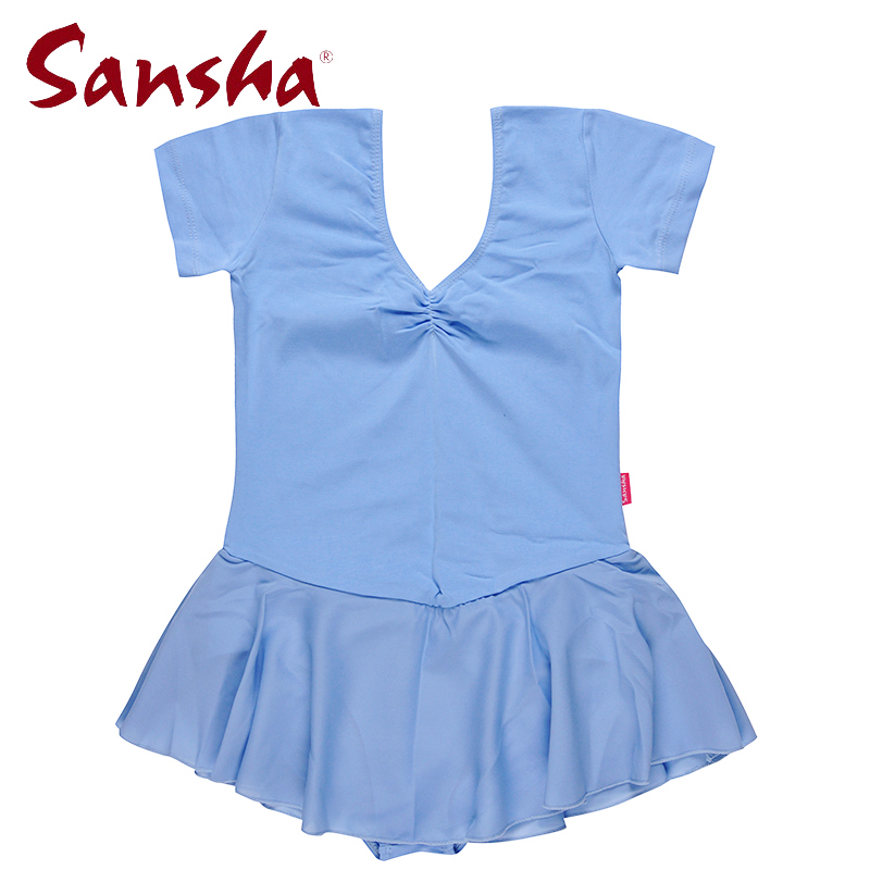 Sansha Sansha Children's ballet Gongfu Gymnastics Suit Tight dance with a fluffy dress P113701-1