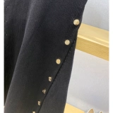 Металлический свитер, трикотажное платье, молодежное платье, юбка, французский стиль, облегающий крой, в стиле Шанель