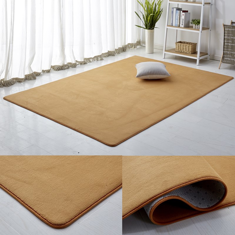 Minimalist phòng khách hiện đại bàn cà phê nhung san hô thảm thảm phòng ngủ phòng nhà đầy đủ các cửa hàng cạnh giường ngủ dễ thương tùy biến - Thảm lót sàn simili