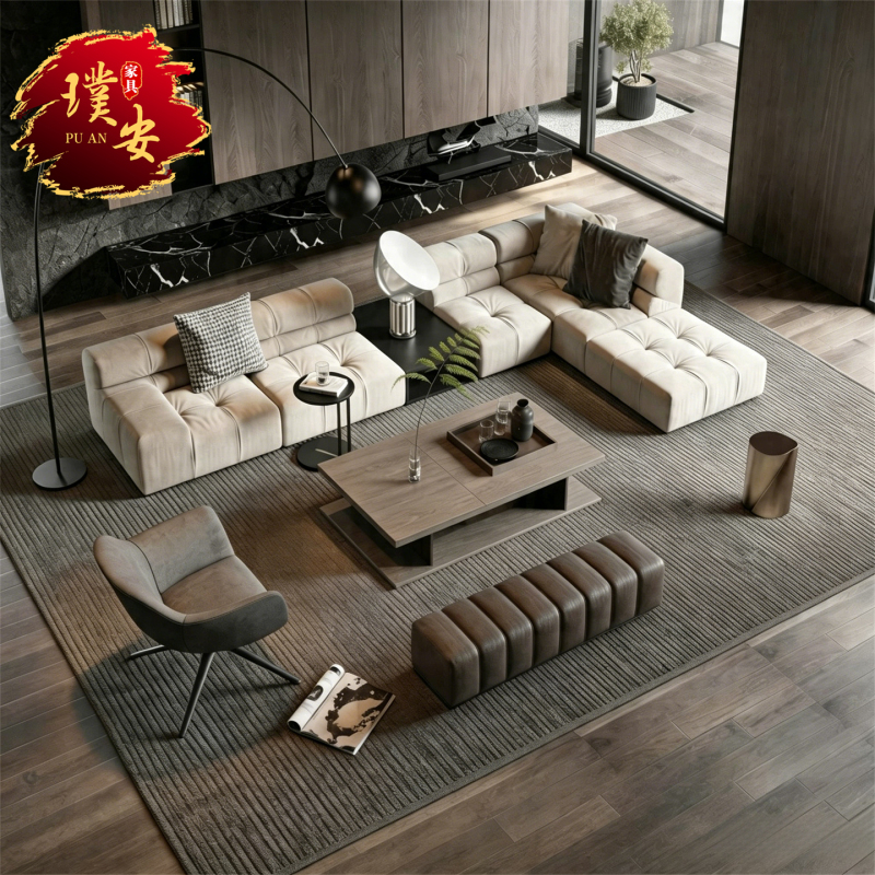 Light Luxury Sales Office L-Shaped Corner Sofa Lobby Business Hotel Villa Model Room Designer Booth Light Luxury Sales Office L-Shaped Corner Sofa Lobby Business Hotel Villa Model Room Designer Booth