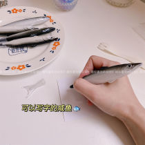 (Salty Fish Styling Ballpoint Pen) Creative emulation salted fish tennis red pen ins personality to blame sand sculpture student stationery