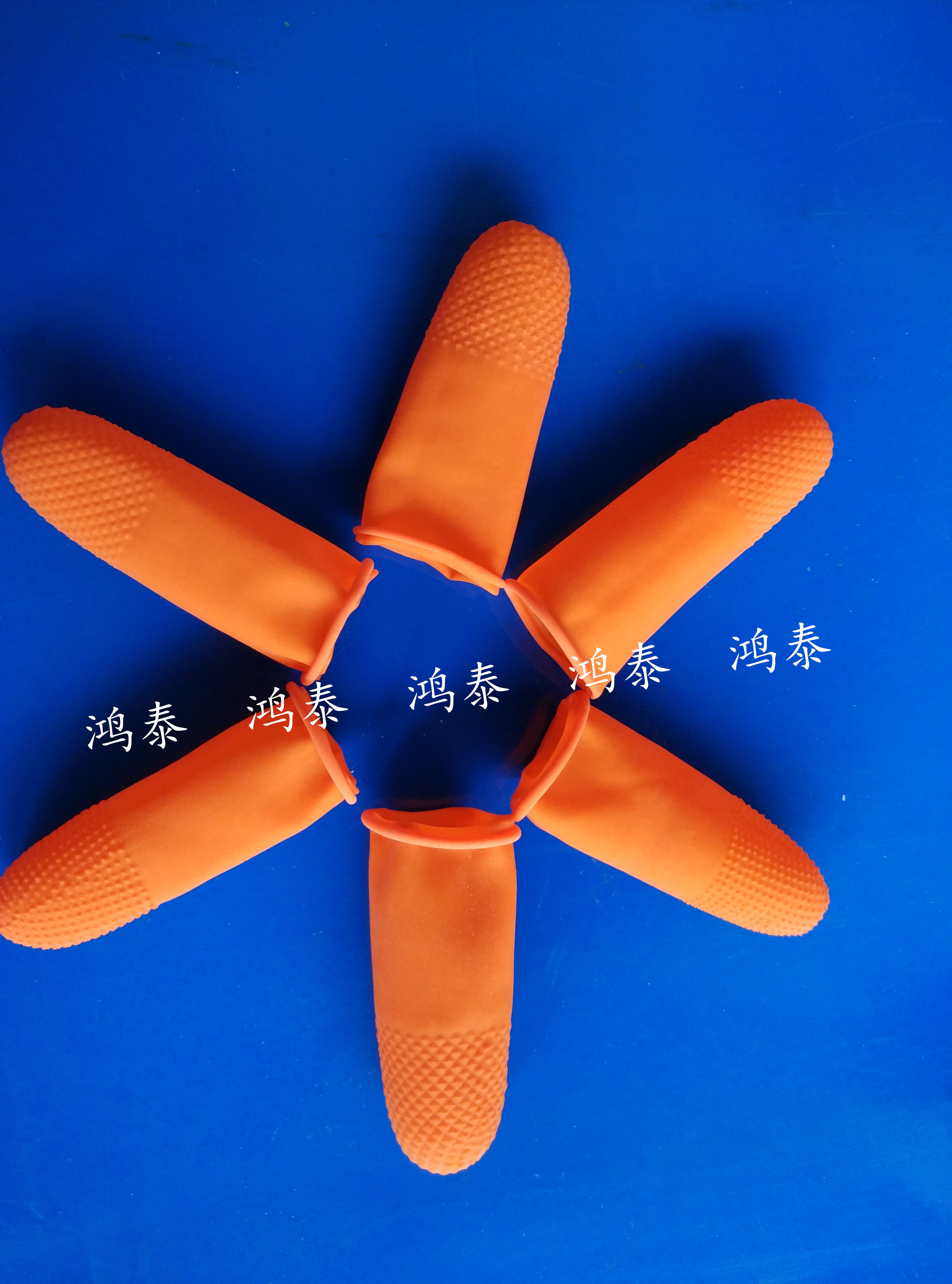 Orange Anti-Slip Fingertip Labour Protection Industrial Latex Point Banknote Printed Banknote Finger Fingertip Abrasion-Proof Thickening