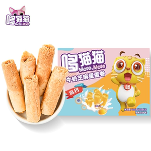 哆猫猫牛奶芝麻高钙蛋蛋卷饼干100g