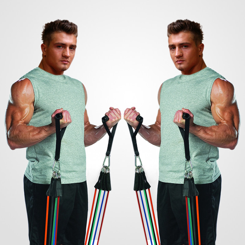 Resistance rope elastic rope fitness equipment Domestic Rally pull rope Tension Rope Fitness for men and women Suits Force Training Leather Fascia-Taobao