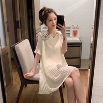 Pregnant women's dress summer fashion hot mom personality small fresh foreign style net red maternity dress summer skirt summer dress