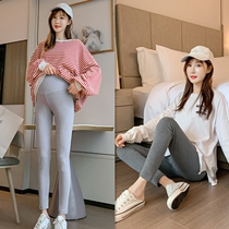 Pregnant women's pants autumn wear pants fashion fashion mom loose size pants plus velvet padded autumn and winter leggings