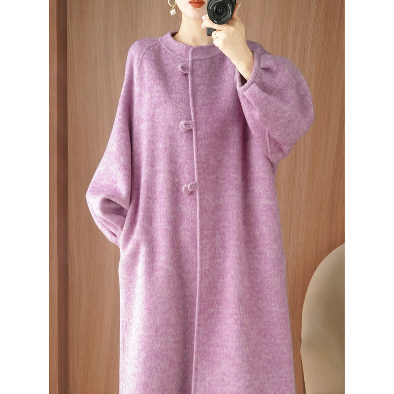26 New Autumn and Winter Mid-Length Double-Sided Cashmere Coat for Women, Collarless Wool Coat for Women, Loose Thickened Woolen Coat for Women 26 New Autumn and Winter Mid-Length Double-Sided Cashmere Coat for Women, Collarless Wool Coat for Women, Loose Thickened Woolen Coat for Women