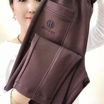 2023春装冰柔空气层小脚休闲裤女百搭高腰直筒裤显瘦洋气新品