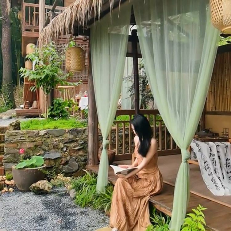 Green Yarn Mantle Ancient Wind China Wind New Chinese Style Scene Decoration Bustle Dresses Veil Wedding Wedding Wedding Wedding Mantle Ceiling Yarn-Taobao