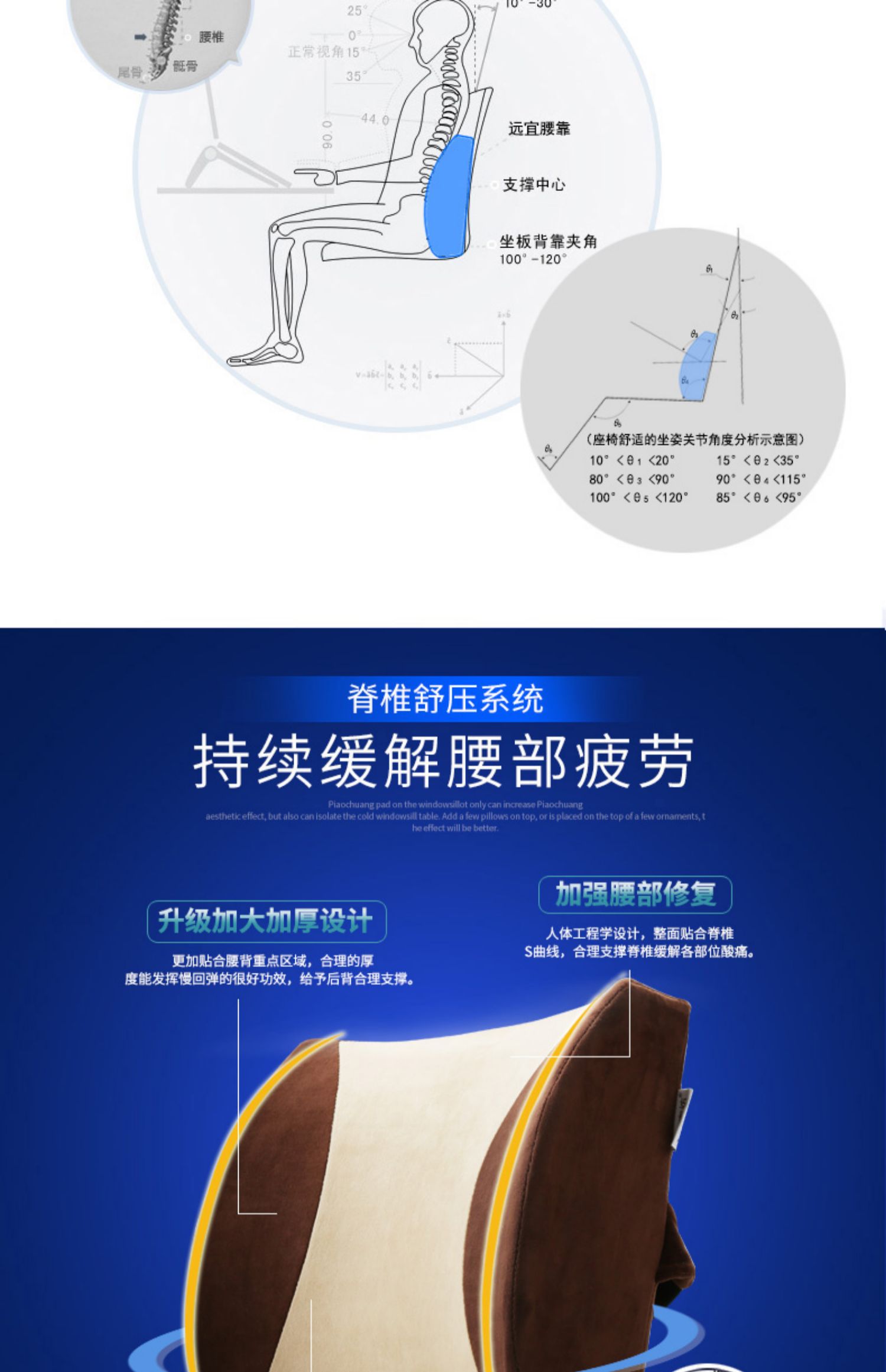 Viễn nên chậm phục hồi xe thắt lưng memory foam thắt lưng gối thắt lưng đệm eo đệm ghế văn phòng ghế sau đệm - Trở lại đệm / Bolsters gối sofa cao cấp