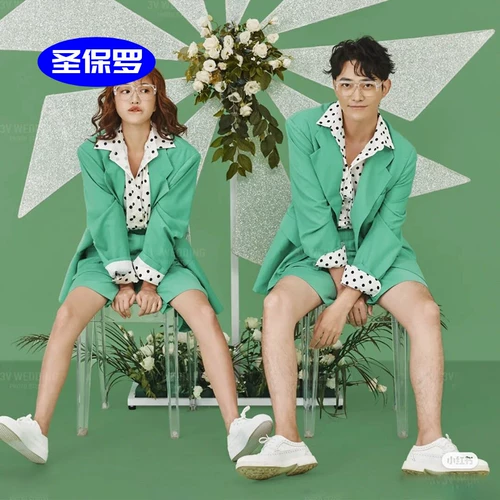 Небольшой свежий костюм для влюбленных, реквизит для фотографии подходит для мужчин и женщин, 2022