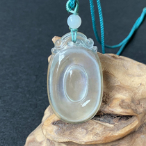 Myanmar Ice Seed Emerald A Cargo Forbeu Ruyi Pendant Pendant Pendant male and female Yupe 100 hitch fur coat chain pendant